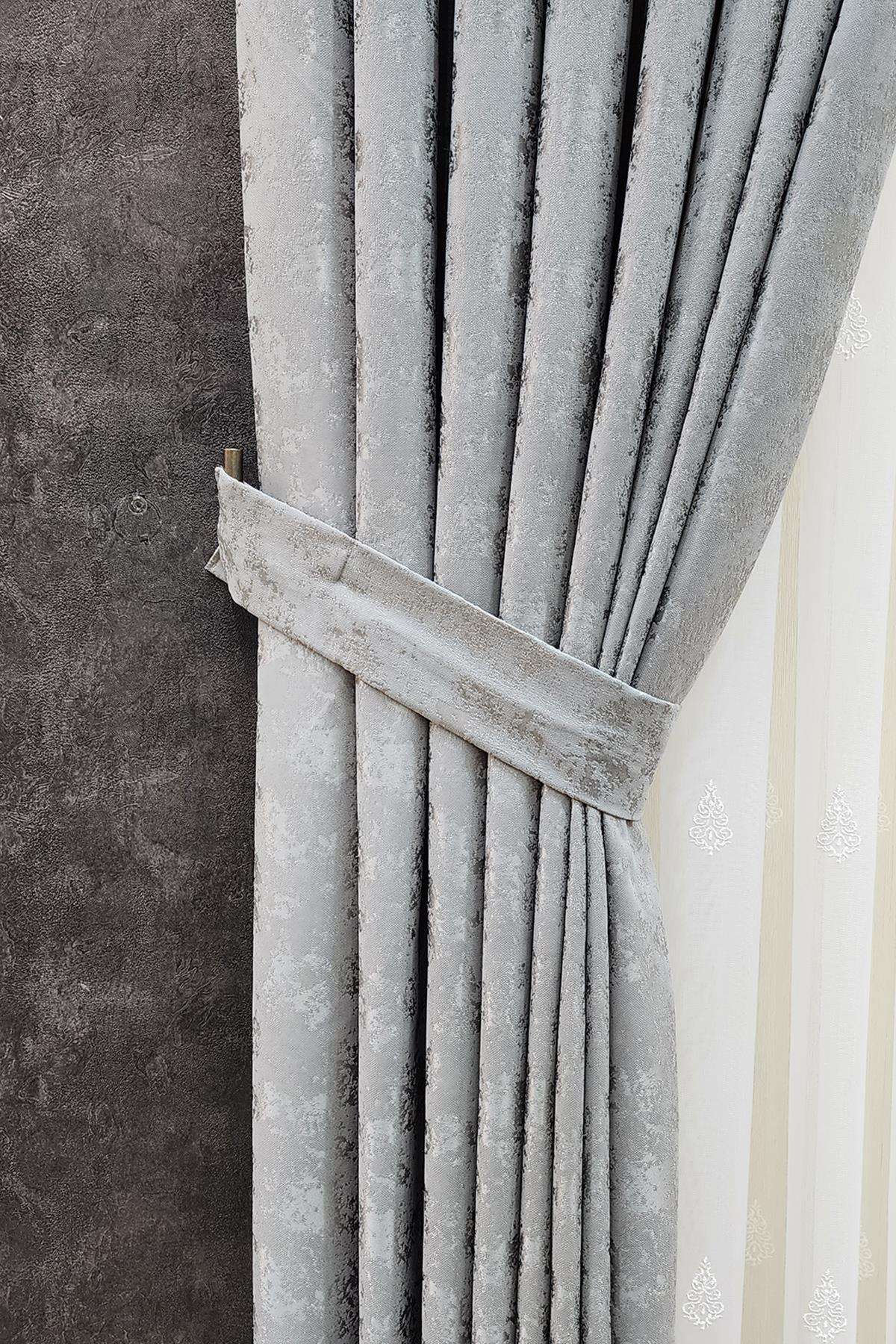 Everest Fon Perde Açık Gri Renk