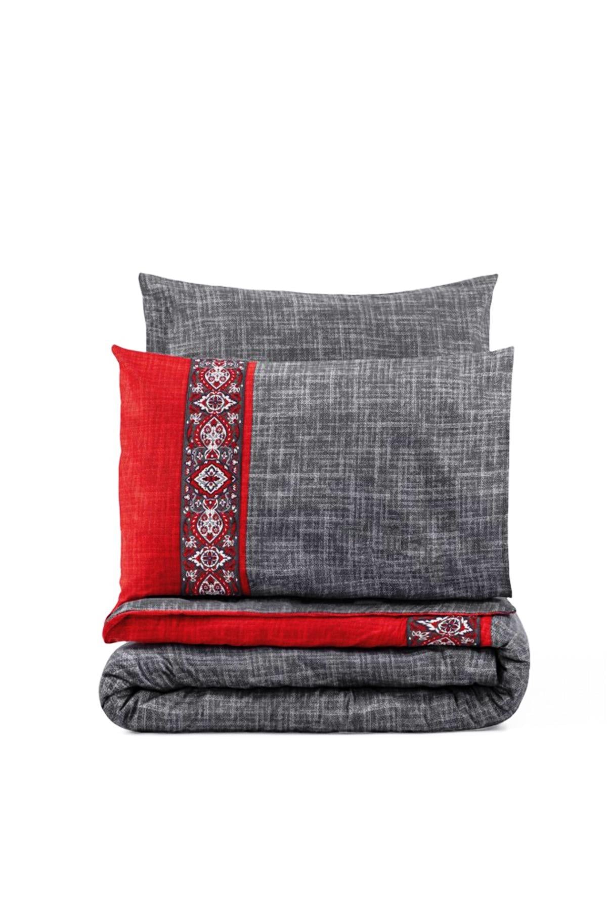 Folk Art Tek Kişilik Nevresim Takımı Ardil Kırmızı