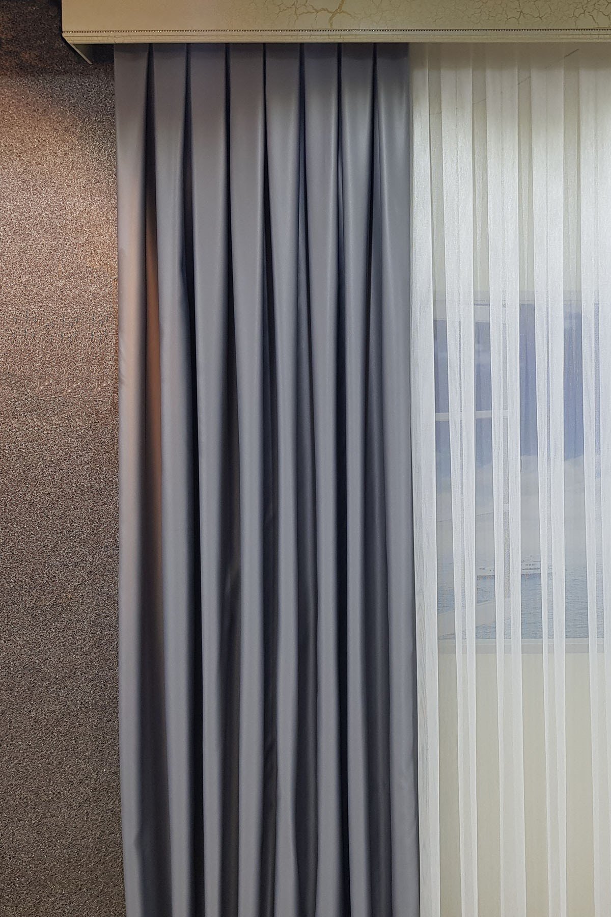 Mat Saten Açık Gri Fon Perde