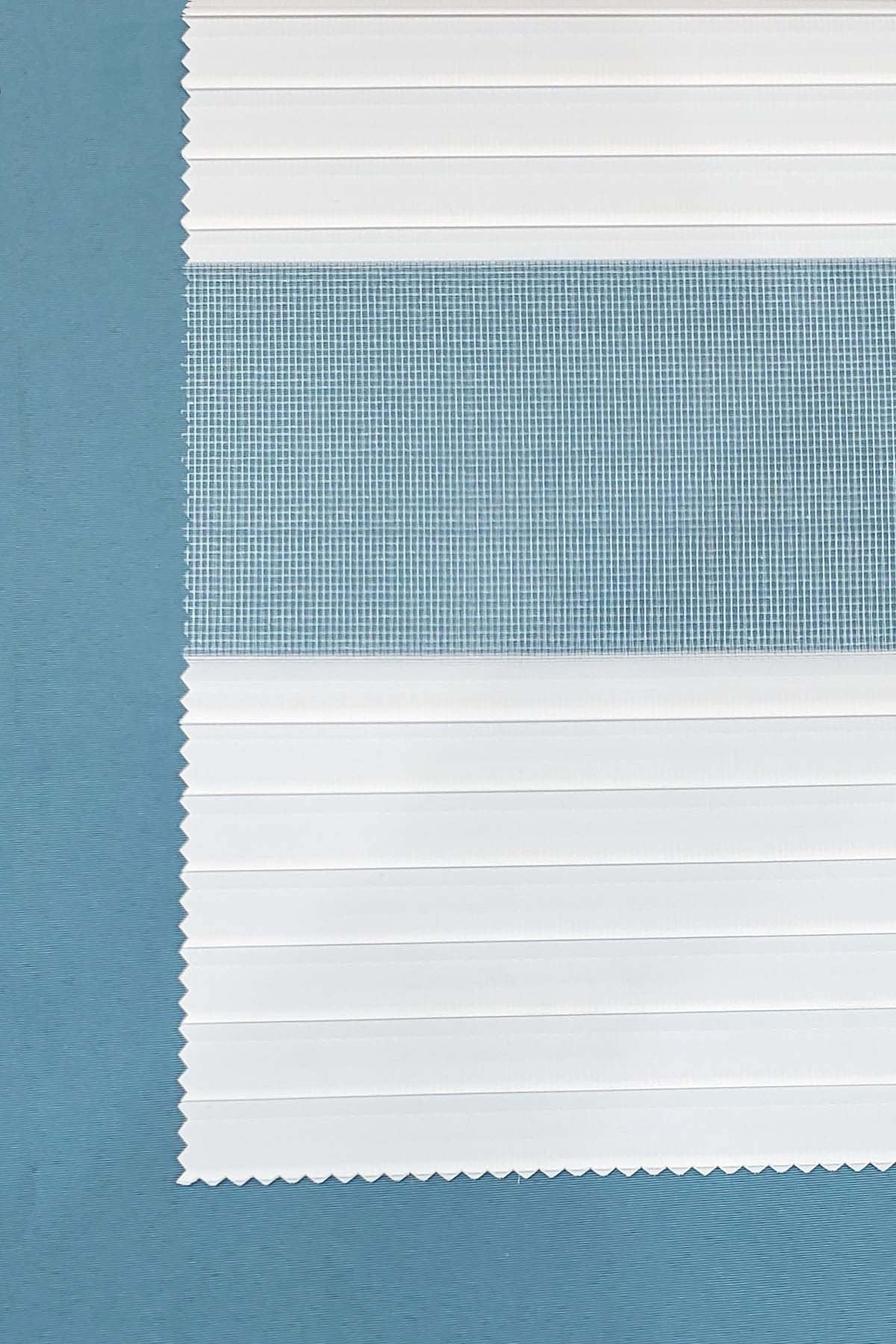 Plise Zebra Perde Beyaz