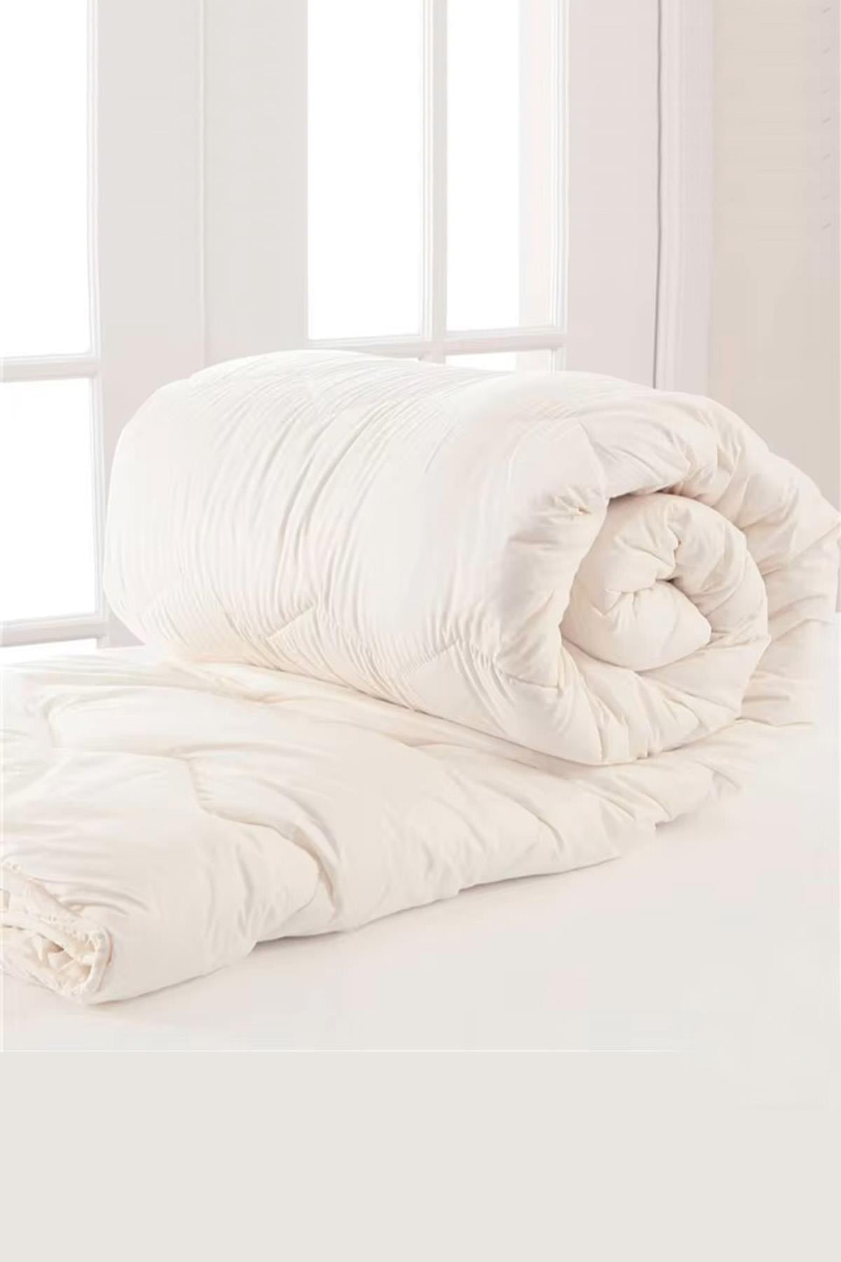 Ranforce Tek Kişilik Yorgan Krem Renk 155x215 cm