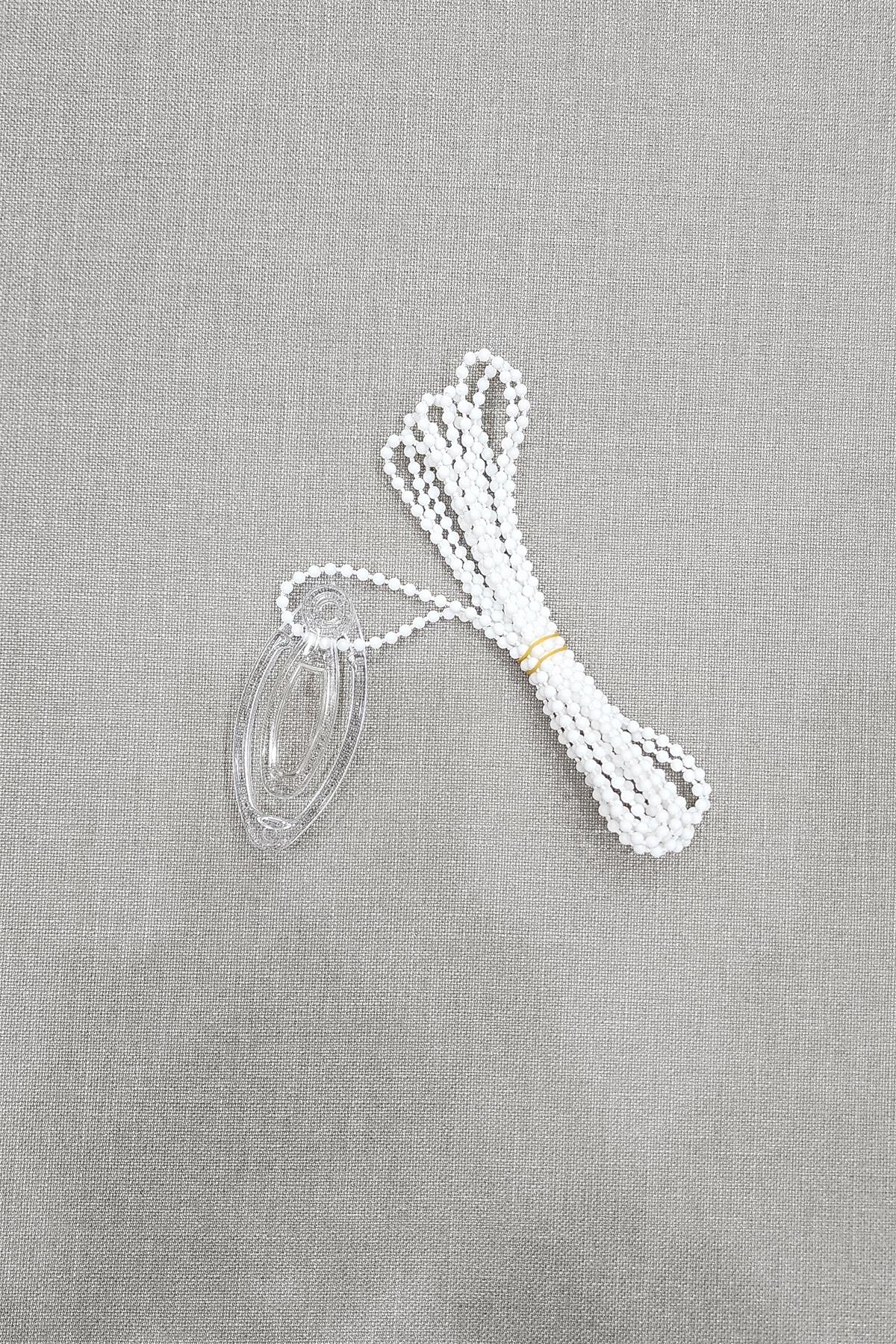 Stor ve Zebra Perde Zincir Beyaz Renk