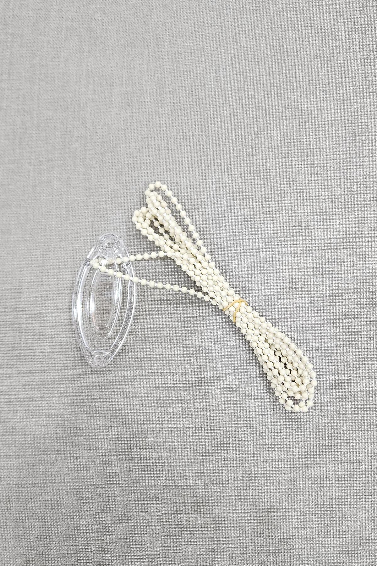 Stor ve Zebra Perde Zincir Krem Renk