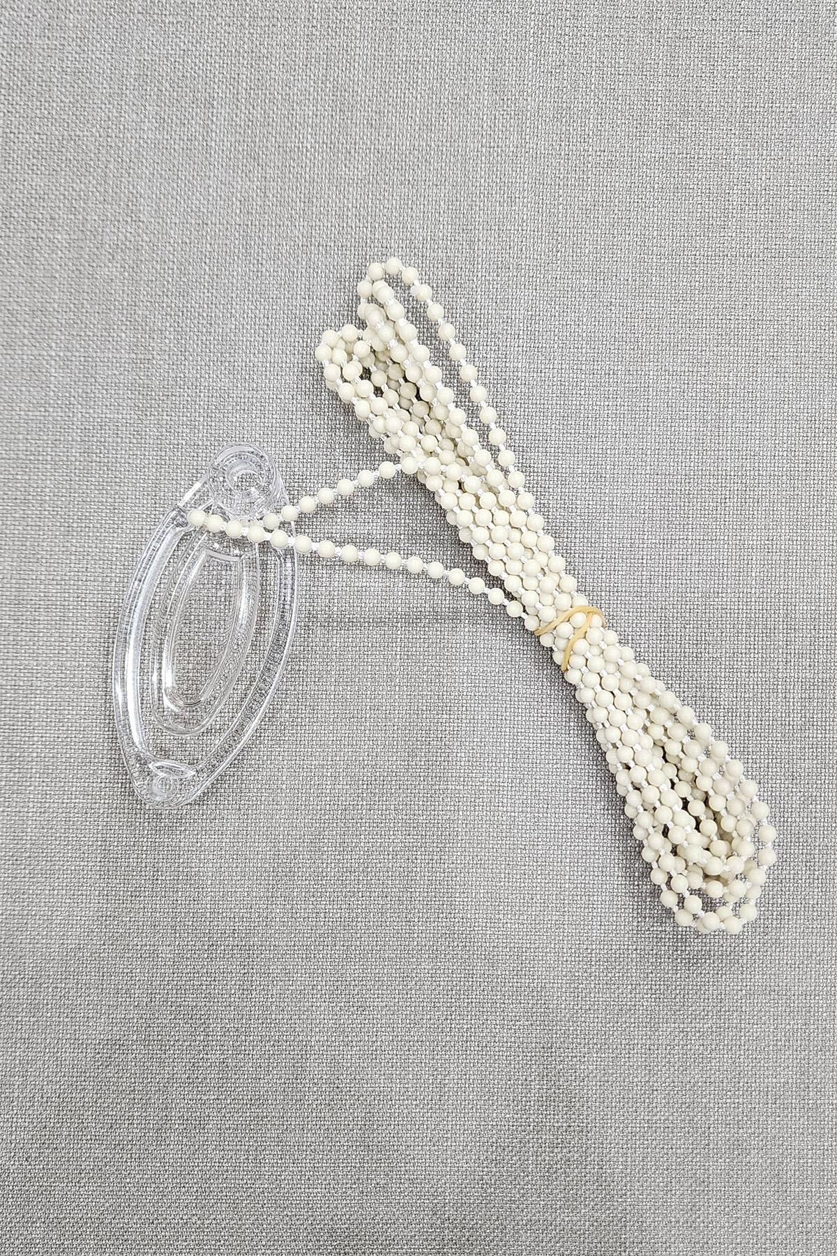 Stor ve Zebra Perde Zincir Krem Renk