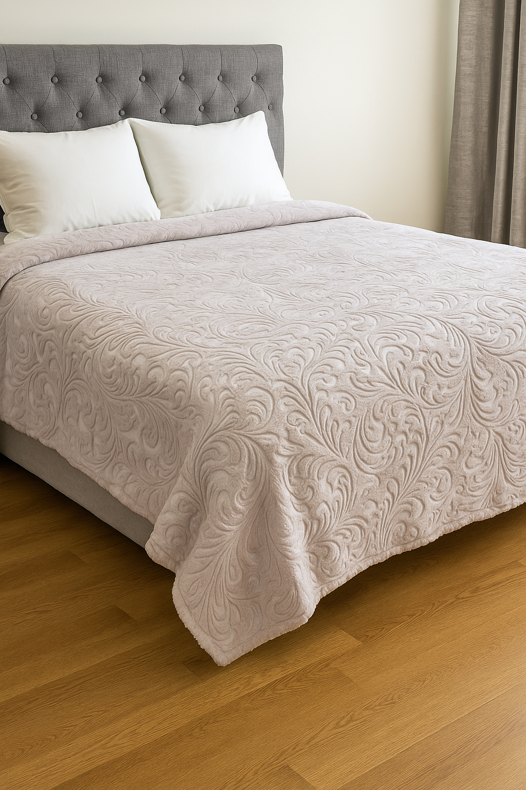Super Soft Çift Kişilik Battaniye Taş 220x240 cm %100 Polyester