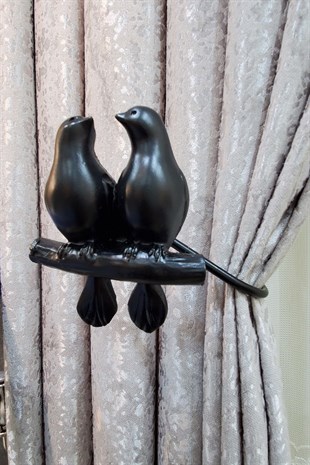 2 li Kuş Renso Mat Siyah Renk Takım