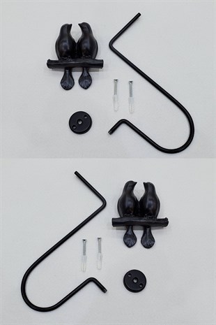 2 li Kuş Renso Mat Siyah Renk Takım