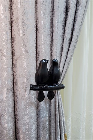 2 li Kuş Renso Mat Siyah Renk Takım