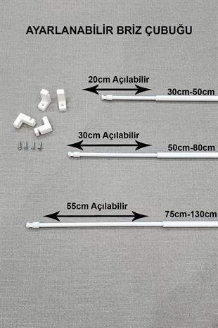 Ayarlanabilir Briz Perde Çubuğu 30-50cm 2 Adet