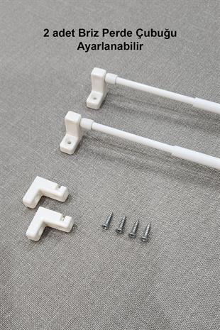 Ayarlanabilir Briz Perde Çubuğu 30-50cm 2 Adet