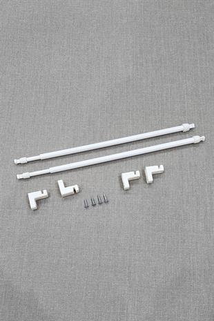 Ayarlanabilir Briz Perde Çubuğu 50-80cm 2 Adet