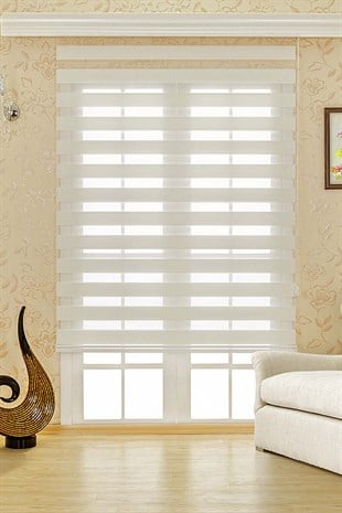 Bambu Zebra Perde Krem