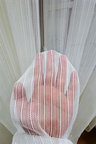 Brillant Sim Çizgili Tül