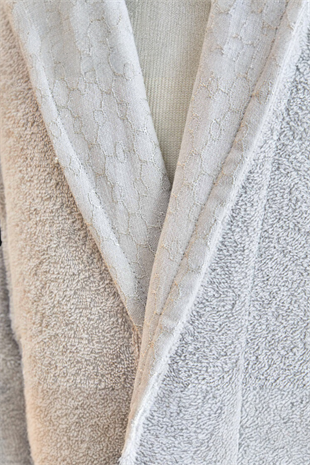 Casita Flos %100 Pamuk 6 Parça Aile Banyo Seti Bej Krem