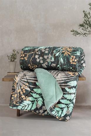 Velvet Çift Kişilik Yorgan Clorasa Mint 195x215 cm