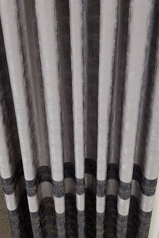 Cotton Fon Perde Gri