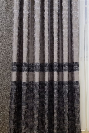 Cotton Fon Perde Gri