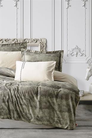 Elite Saten Çift Kişilik Nevresim Takımı Sendero Haki