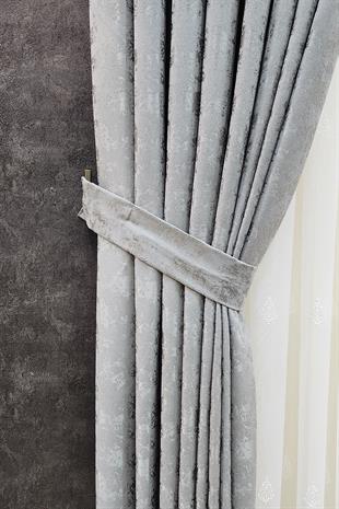 Everest Fon Perde Açık Gri Renk