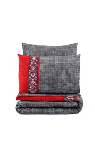 Folk Art Tek Kişilik Nevresim Takımı Ardil Kırmızı