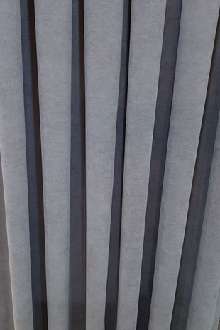 Gri Fon Perde Nubuk Kumaş