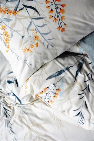 Hiedra Indigo Çift Kişilik Nevresim Takımı - %100 Pamuk Ranforce 57 Tel