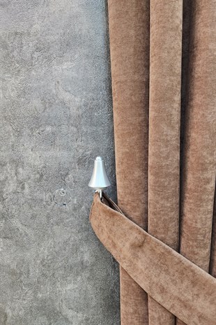 Kubbe Fon Perde Bağlama Renso Gümüş