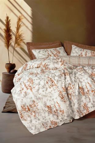 Lamina Tarçın Çift Kişilik Nevresim Takımı - %100 Pamuk Ranforce 57 Tel