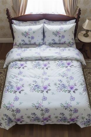 Lavanta Bahçesi Çift Kişilik %100 Pamuk Nevresim Takımı