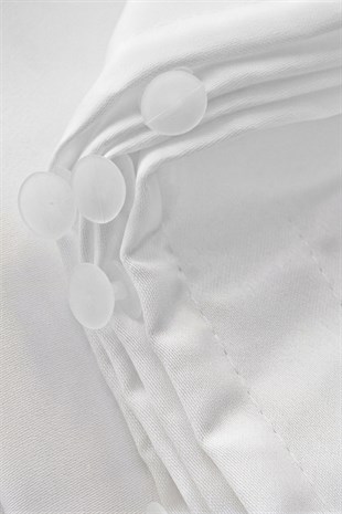 Luxe Beyaz Renk Saten Güneşlik Perde