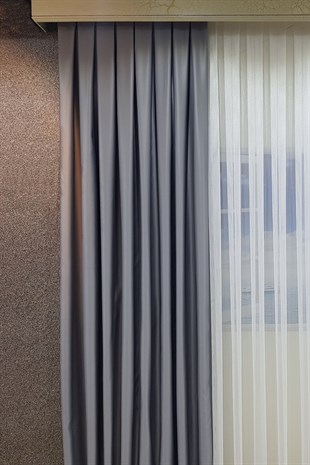 Mat Saten Açık Gri Fon Perde