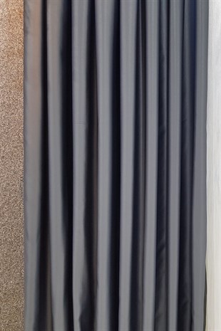 Mat Saten Gri Fon Perde