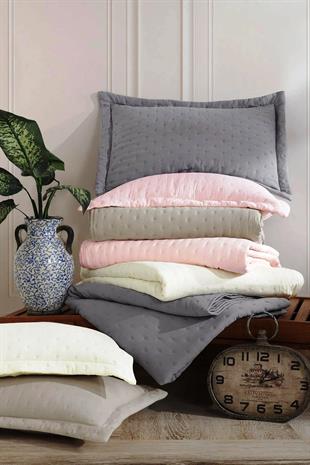 Mevsim Tek Kişilik Yatak Örtüsü Bej Renk