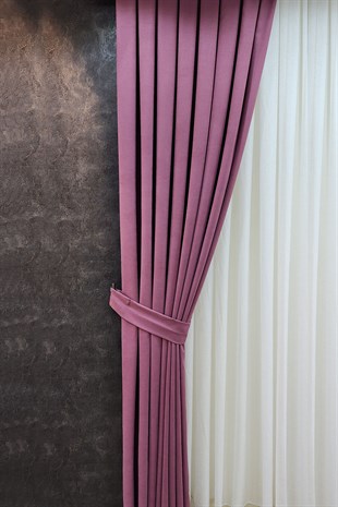 Mosso Fon Perde Düz Renk Gülkurusu