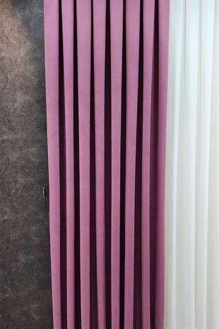 Mosso Fon Perde Düz Renk Gülkurusu