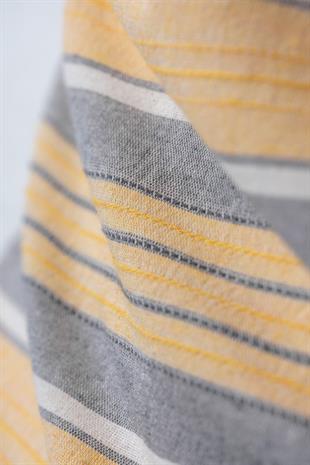 Natureforce İpliği Boyalı Çift Kişilik Nevresim Takımı Tribus Sarı