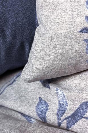 Nitsa Lacivert Çift Kişilik Nevresim Takımı - %100 Pamuk Ranforce 30/1 57 Tel