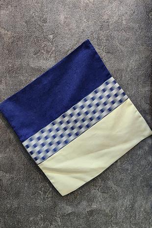 Pera Kırlent Kılıfı Krem ve Lacivert