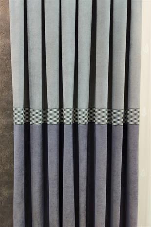 Pera Pano Fon Perde Açık Gri Koyu Gri Renk