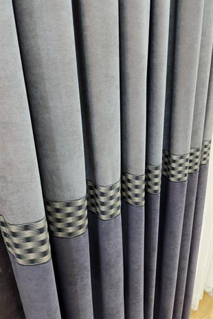 Pera Pano Fon Perde Açık Gri Koyu Gri Renk