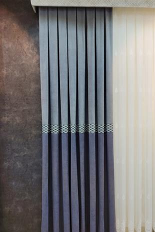 Pera Pano Fon Perde Açık Gri Koyu Gri Renk