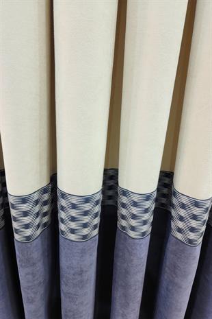 Pera Pano Fon Perde Krem Gri Renk