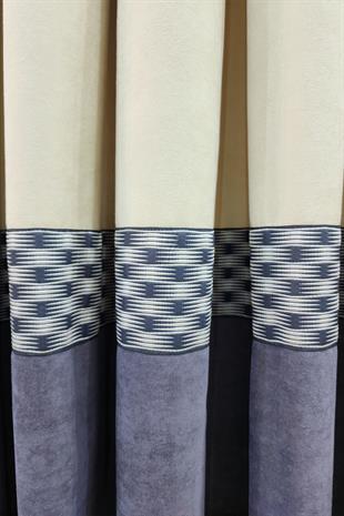 Pera Pano Fon Perde Krem Gri Renk