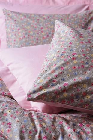 Petite Tek Kişilik Nevresim Takımı Sihu Pembe, %100 Pamuk Ranforce 30/1 57 TEL Kumaş, Pigment Baskılı.