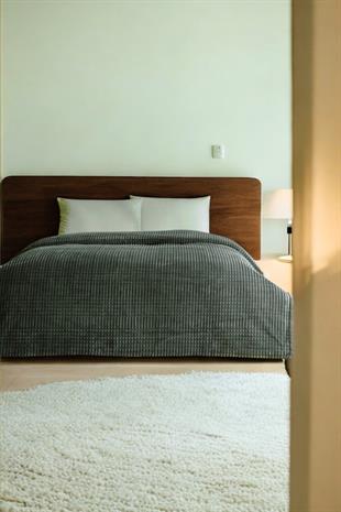 Piramit Battaniye Çift Kişilik Haki Yeşil Renk 220x240cm