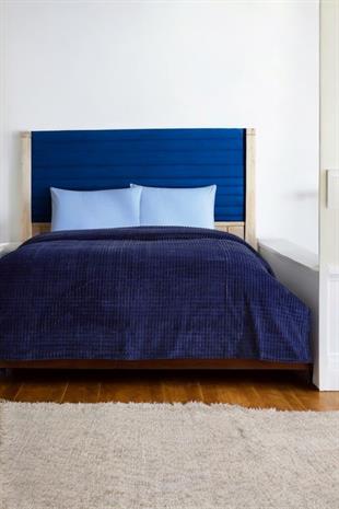 Piramit Battaniye Çift Kişilik Lacivert Renk 220x240cm