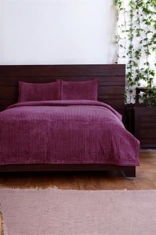 Piramit Battaniye Tek Kişilik Mürdüm 150x220cm