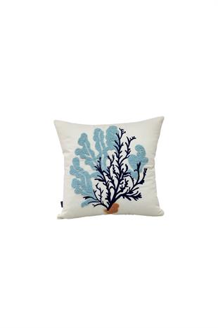 Punch Keten Dekoratif Kırlent Kılıfı 43cmX43cm 1 Adet K020