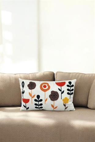 Punch Keten Dekoratif Kırlent Kılıfı 50cmX30cm 1 Adet K030