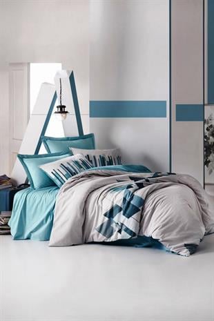 Ranforce Tek Kişilik Nevresim Takımı Nesto Petrol, %100 Pamuk Ranforce 30/1 57 Tel Kumaş.